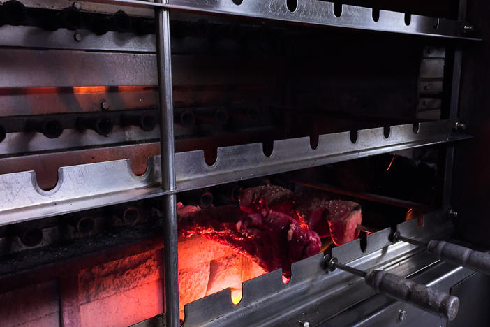 At Chama GaÃºcha in Atlanta, Brazilian chefs roast prime beef in a fiery "churrasqueira," or rotisserie grill.