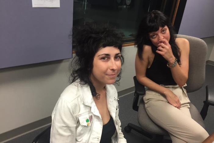 Meredith Franco and Julia Kugel of the Atlanta-based punk rock group, The Coathangers.