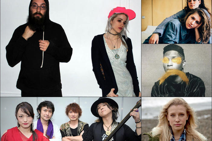 Clockwise from upper left: Dirty Dishes, The Overcoats, Gallant, Billie Marten, KAO=S 