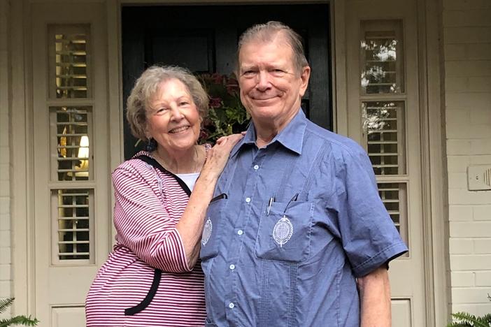 Renee and Clyde Smith visiting family July 4, 2019. The couple survived a coronavirus infection while aboard the Diamond Princess cruise and are now donating blood for a possible vaccine.
