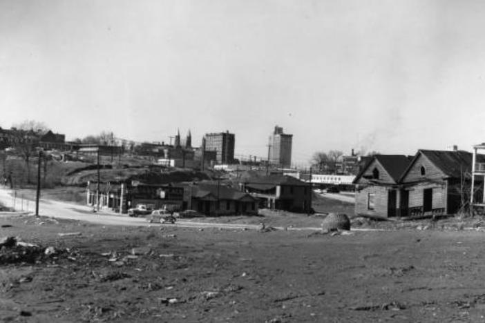 View of Buttermilk Bottoms, an African-American neighborhood, Atlanta, Georgia, August 10, 1960.