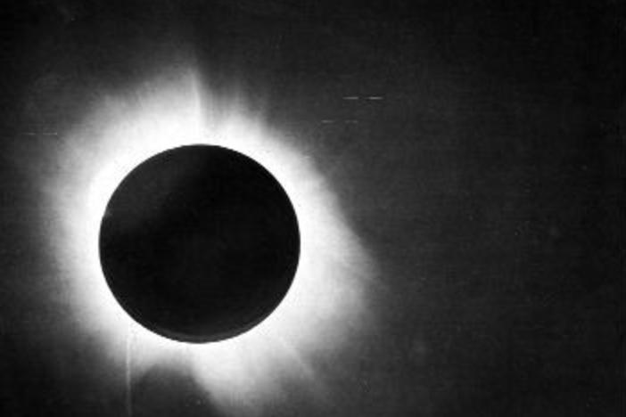 One of the images Sir Arthur Eddington captured during the 1919 solar eclipse.
