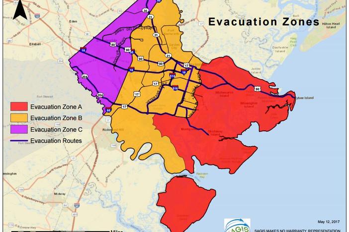 Chatham County created new evacuation zones following Hurricane Matthew.