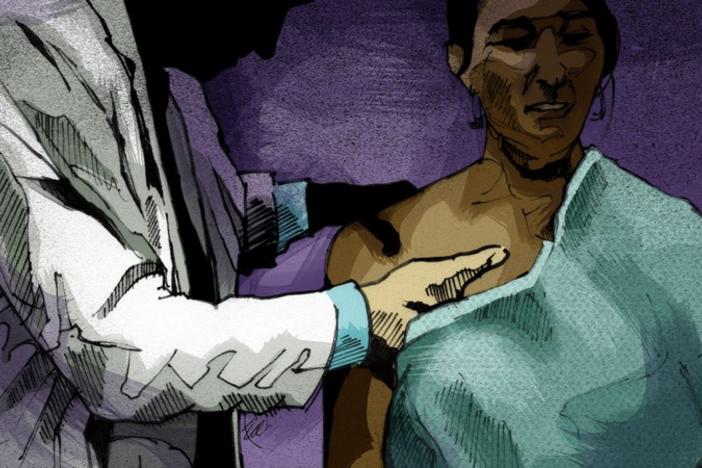 An illustration to go with Doctors & Sex Abuse series by the Atlanta Journal-Constitution.