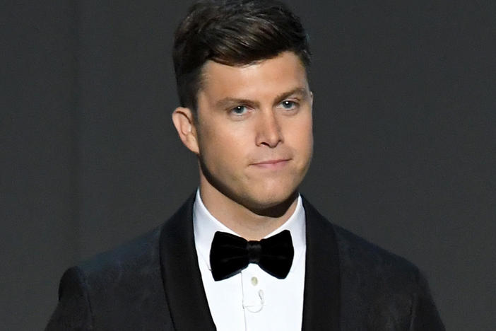 Colin Jost, here in 2018, first joined <em>Saturday Night Live</em> as a writer 15 years ago. "It's a world that I love so much," he says of the show.