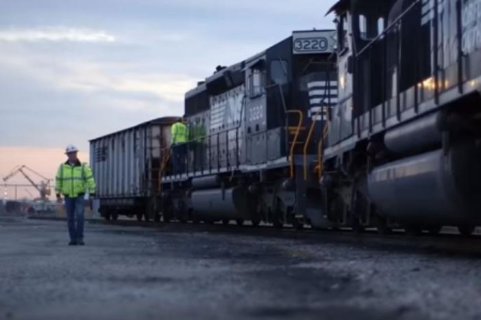 A Norfolk Southern train