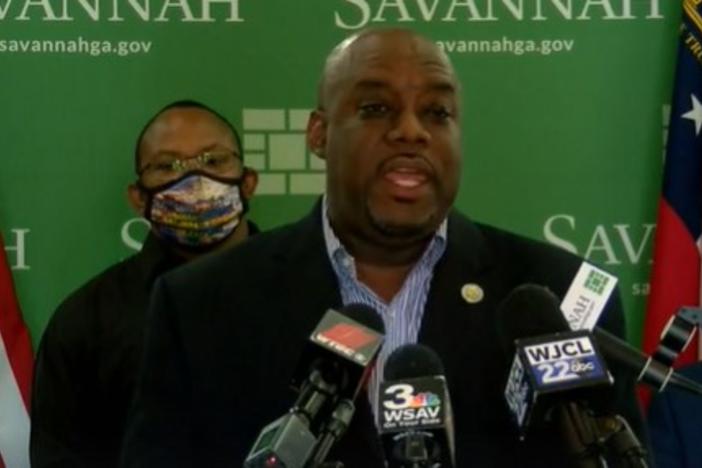 Savannah Mayor Van Johnson addressed reporters Saturday evening to discourage violence and say he would attend a protest in the city's downtown on Sunday.