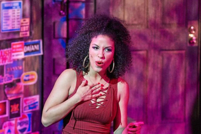 Actress Julissa Sabino performs in Theatrical Outfit's production of "In the Heights" at the Rialto Center for the Arts in Atlanta.