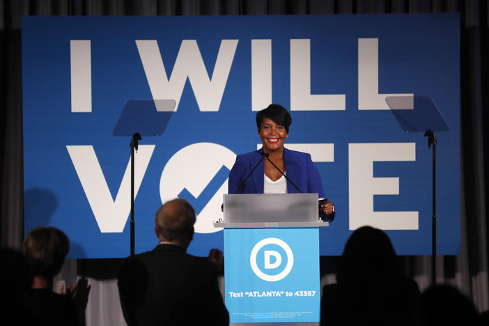 Atlanta Mayor Keisha Lance Bottoms speaks during the I Will Vote Fundraising Gala Thursday, June 6, 2019, in Atlanta.