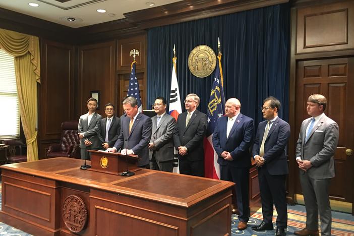 Gov. Brian Kemp announces his first international trade mission to South Korea.