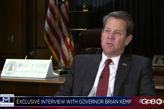 Gov. Brian Kemp speaks to Scott Slade on GPB's Lawmakers, Tuesday January 29, 2019.