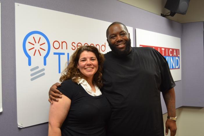 Host Celeste Headlee with Atlanta rapper Killer Mike on May 3, 2016.