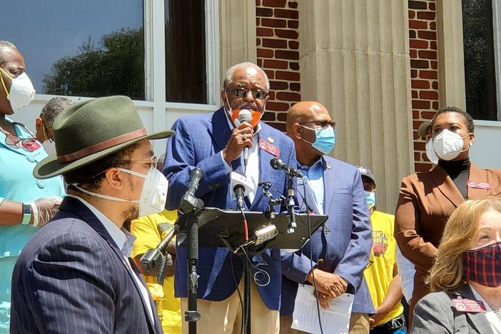State Rep. Al Williams, D-Midway, and other state lawmakers met at the Glynn County Courthouse in May to announce their plans to push for a hate crimes bill and other measures, including repealing citizens arrest.