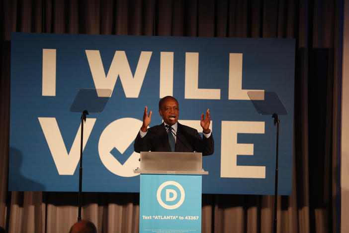 Dekalb County CEO Michael Thurmond speaks during the I Will Vote Fundraising Gala Thursday, June 6, 2019, in Atlanta. 