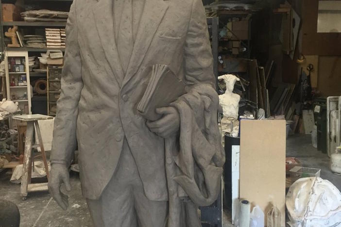 A clay modeling of the Martin Luther King Jr. statue to be placed at the Georgia State Capitol on August 28, 2017.