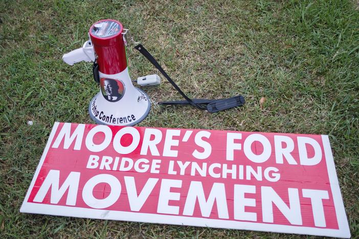 For 15 years, local actors have reenacted the lynching of four people at the Moore's Ford Bridge outside the city of Monroe in Walton County. 
