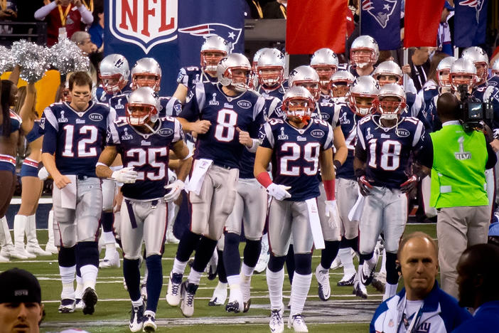 The New England Patriots enter Super Bowl 48 at Lucas Oil Stadium.