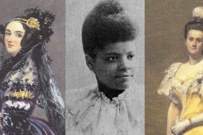 From left to right: Ada Lovelace, Ida B. Wells (Project Gutenberg), and Emily Warren Roebling.