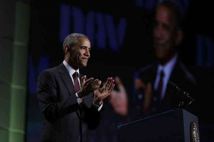 President Barack Obama speaks to the Disabled Veterans' annual convention, Monday, Aug. 1, 2016, in Atlanta.