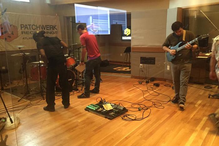 James Webber of the Savannah group Culture Vulture prepares for a recording session in 2015 at Patchwerk Recording Studios in Atlanta.
