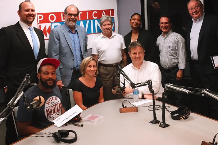 (Clockwise from left) John O'Neal, Bill Nigut, Jose Perez, Tia Buckham-White, Giancarlo Paggi, Jim Galloway, Frank Goldman, Barbara Robertson, Brandon Stokes