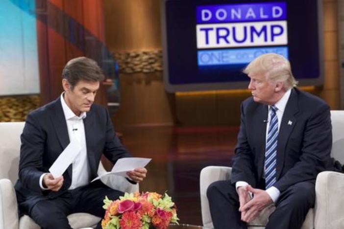 TV host Mehmet Oz reviews Trump's medical records on "The Dr. Oz Show" on Wednesday, September 14 in New York City. The episode aired on Thursday.