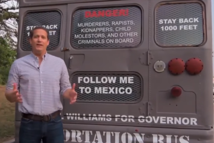 Gubernatorial candidate Michael Williams drove a "deportation bus" around Georgia leading up to the May 22 primary election.
