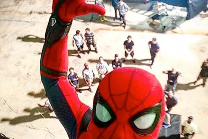 Actor Tom Holland took this photo of himself during production in Atlanta of "Spider-Man: Homecoming."