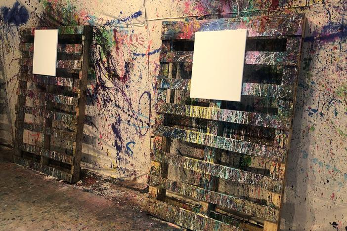 Customers are welcome to be as messy as they want during their hour-long reservation at the 'Splatter Room.'