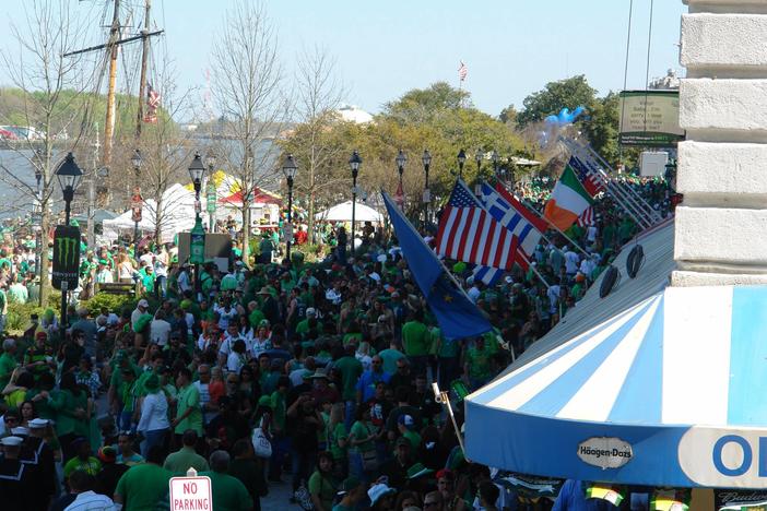 Savannah turns green this weekend for St. Patrick's Day. Head to River Street for live music Friday and Saturday.