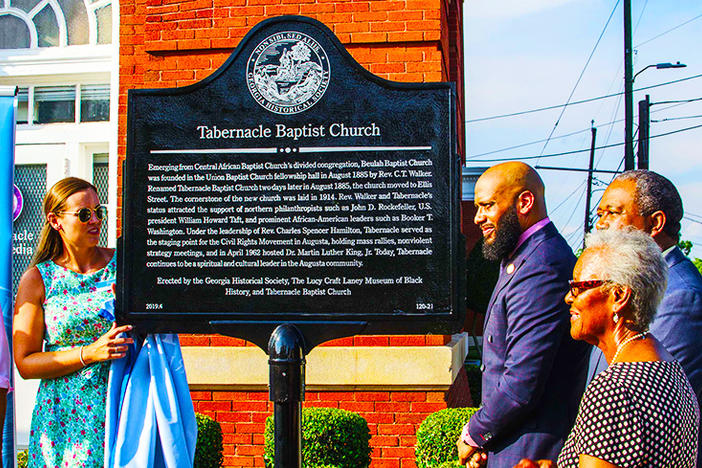 Historical Marker At Augusta's Tabernacle Baptist Church Unveiled