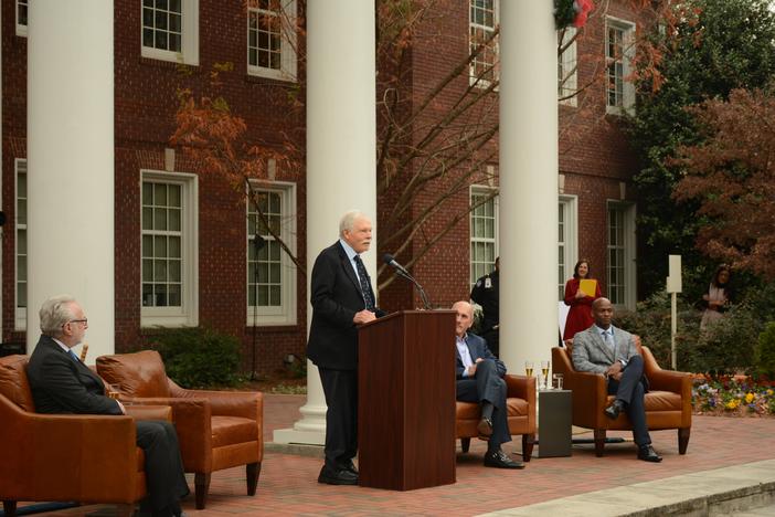 WarnerMedia's Techwood campus was named in Turner's honor Friday. 