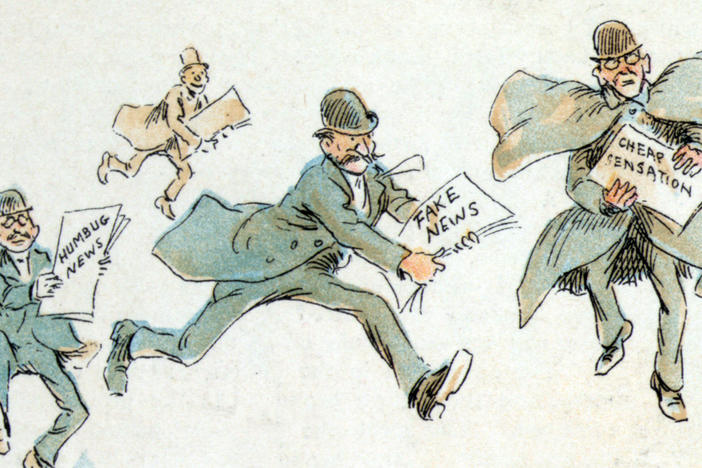 Fake news isn't a new problem, as exhibited by this illustration from 1894. 