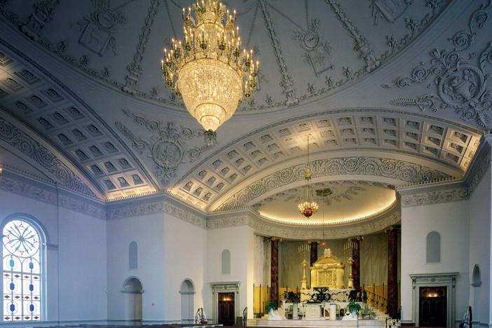 The sanctuary inside The Temple, Atlanta's oldest synagogue 