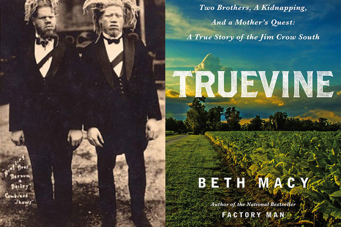 Left, George and Willie Muse. Right, "Truevine" by Beth Macy.