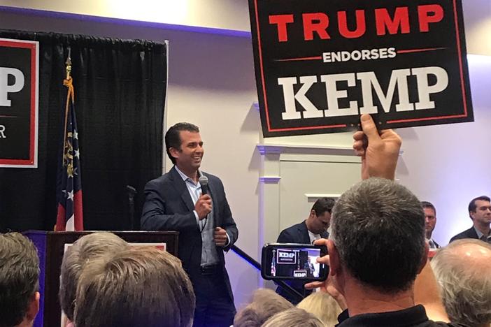 Donald Trump Jr. rallies for Brian Kemp in Athens.