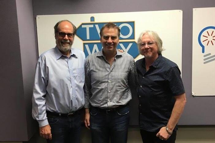 (From left) Bill Nigut, Robert McDuffie, and Mike Mills