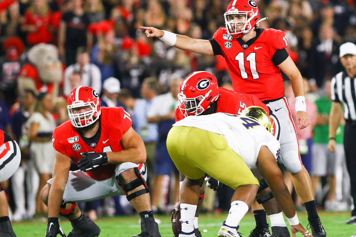 In absence of G-Day Game, Bulldogs 23-17 win over Notre Dame to be rebroadcast.