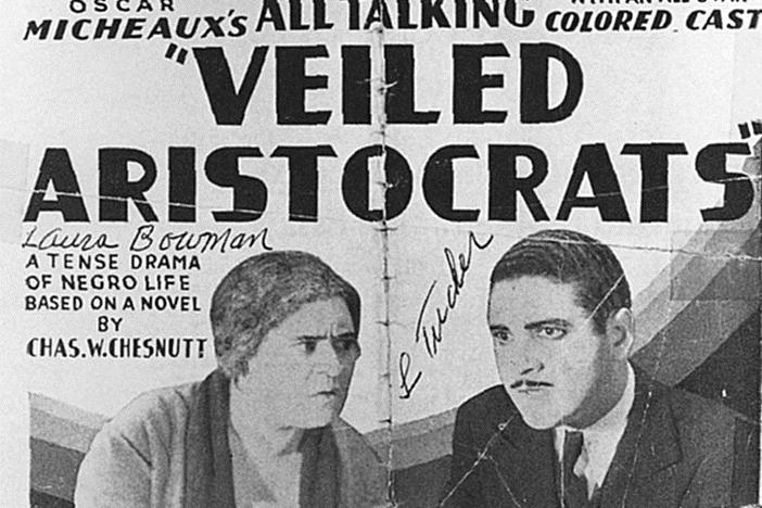 A flyer for 1932's "Veiled Aristocrats," a race film that's included in a new collection of movies made by early African American filmmakers.