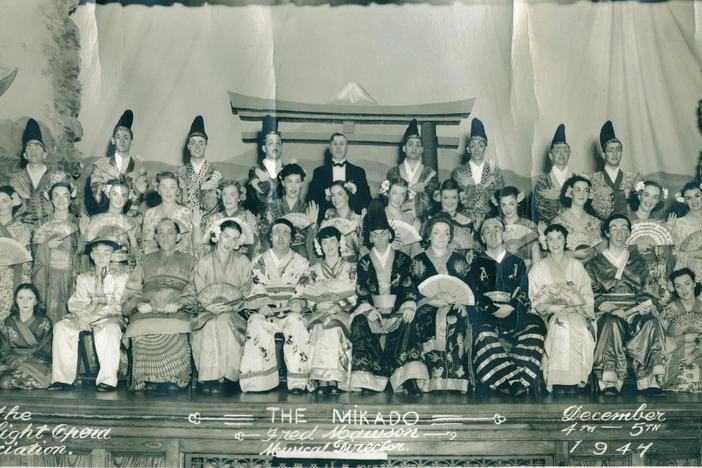 Cast of the Toronto Light Opera Association production of "The Mikado" in 1947 