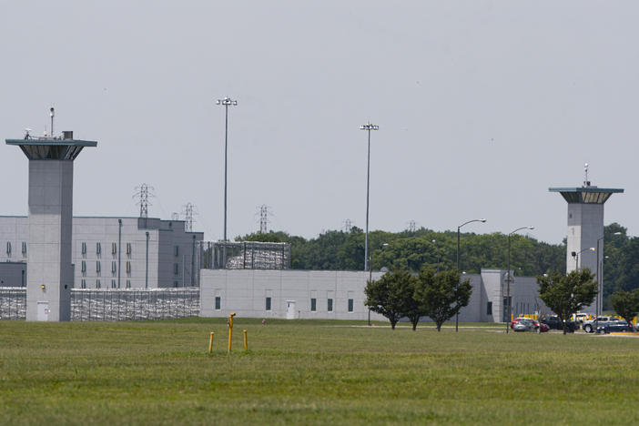 The entrance to the U.S. Penitentiary Terre Haute, Ind., is seen Wednesday. Wesley Purkey, convicted of the 1998 kidnapping and killing of a 16-year-old girl, was executed there Thursday morning.