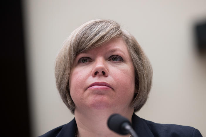 A U.S. Government Accountability Office report finds congressionally approved emergency humanitarian funds, meant to benefit asylum-seekers apprehended along the border with Mexico, instead was spent on things from dirt bikes to security camera systems. GAO Homeland Security and Justice Director Rebecca Gambler, shown here in 2017, oversaw the agency's investigation.