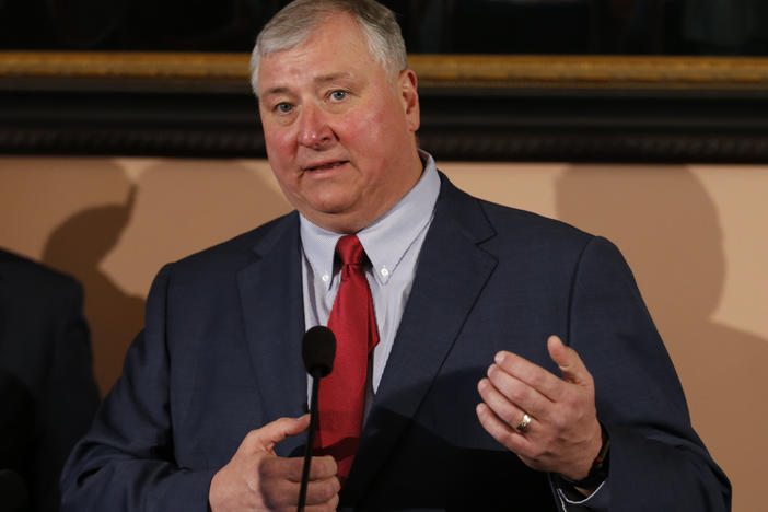 Ohio House Speaker Larry Householder was arrested on Tuesday morning, hours ahead of a planned announcement of a $60 million bribe investigation by federal prosecutors. Householder is seen here in March 2019.