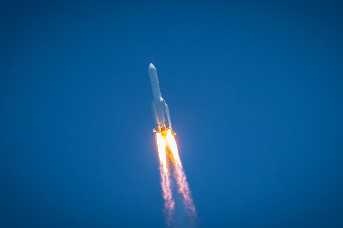 The Tianwen-1 Mars probe launches successfully from the Wenchang Spaceport on Hainan Island, China, on Thursday.