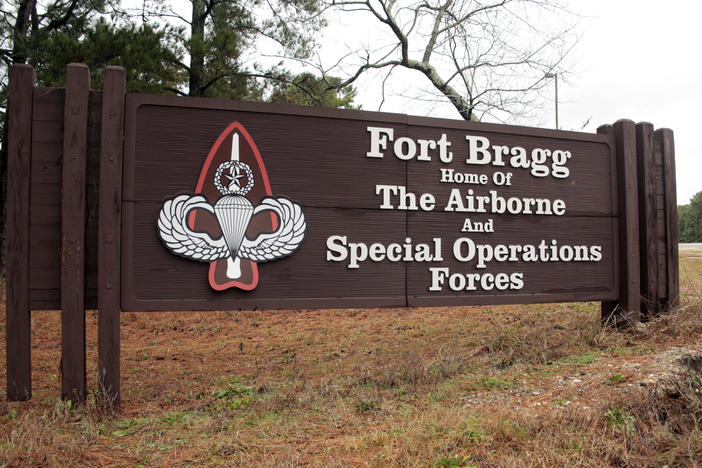 Fort Bragg in North Carolina is one of 10 bases that are named after Confederate military leaders.