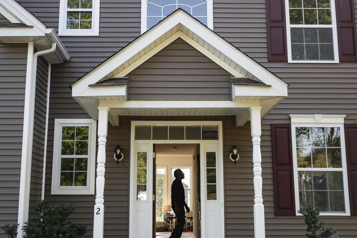 A new homeowner tours his new place in Washingtonville, N.Y., this month.