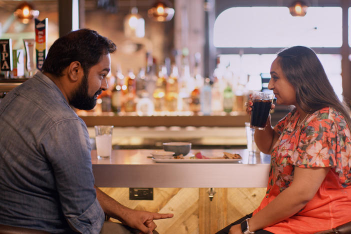 Is it a match? A potential couple  meet up courtesy of a matchmaker in the Netflix series <em>Indian Matchmaking.</em>