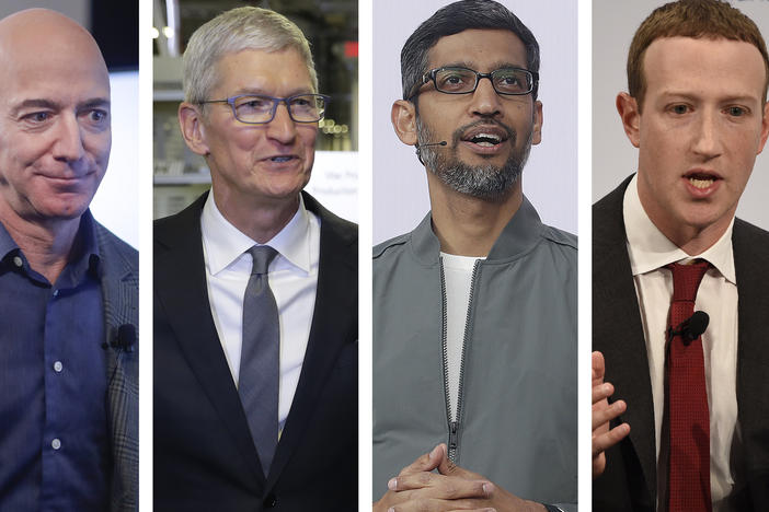Amazon's Jeff Bezos, Apple's Tim Cook, Google's Sundar Pichai and Facebook's Mark Zuckerberg will face congressional questioning about whether tech has too much power.