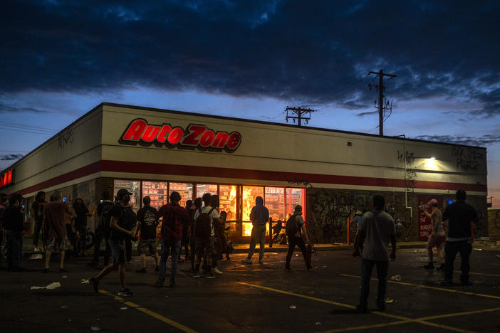 An Auto Zone store was among the Minneapolis buildings looted and damaged on May 27 during the protests against police violence. Police investigators reportedly have a suspect in the vandalism that preceded the burning of the store.