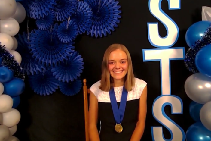 Lillian Kay Petersen, 17, from Los Alamos, N.M., won first place in the 2020 Regeneron Science Talent Search, a science and math competition for high school seniors. The pandemic meant a virtual Zoom ceremony rather than what's usually a black-tie gala ceremony in the nation's capital.